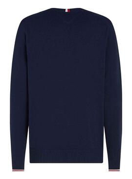 Pullover Tommy Hilfiger Embro Crew Blu Navy Uomo