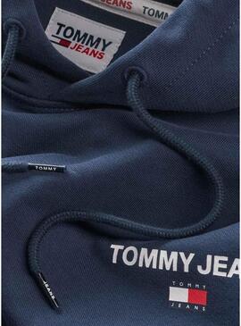 Felpa Tommy Jeans Entry Graphic Blu Navy Uomo