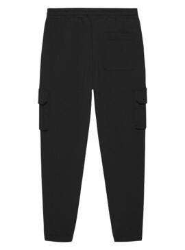 Pantaloni Tommy Jeans Badge Cargo Nero Uomo