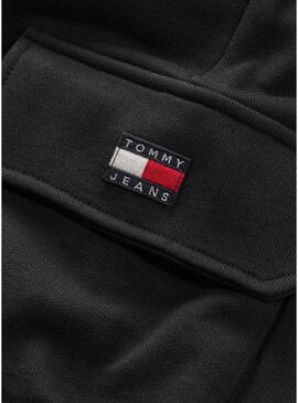 Pantaloni Tommy Jeans Badge Cargo Nero Uomo