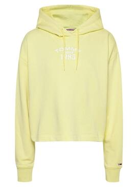 Felpa Tommy Jeans Rx Essential Giallo Donna