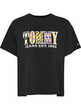 T-Shirt Tommy Jeans Classic Luxe 2 Nero Donna