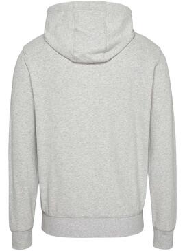 Felpa Tommy Jeans Arched Grigio per Uomo