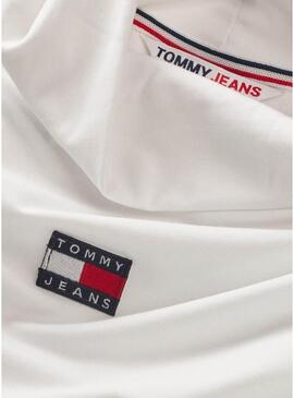 T-Shirt Tommy Jeans Badge Cuello Perkins Bianco