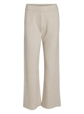 Pantaloni Vila Violivinja Beige per Donna