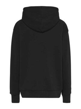 Felpa Tommy Jeans Essential Logo 1 Nero Donna