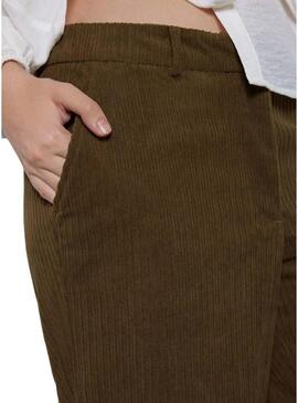 Pantaloni Vila Viselma Gio Straight Marrone Donna