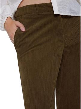 Pantaloni Vila Viselma Gio Straight Marrone Donna