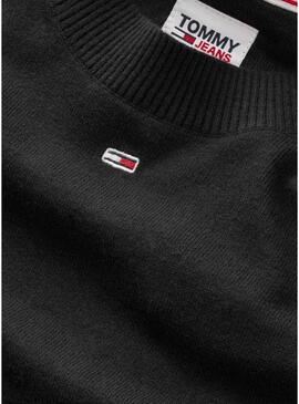 Pullover Tommy Jeans Essenziale Crew Nero Donna