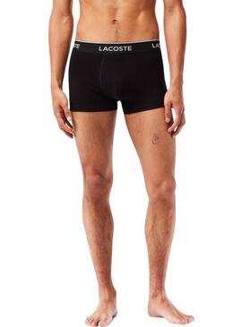 Pack 3 Boxer Lacoste Casual Nero Uomo