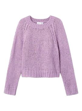 Pullover Name It Quantità Boxy Lavanda per Bambina