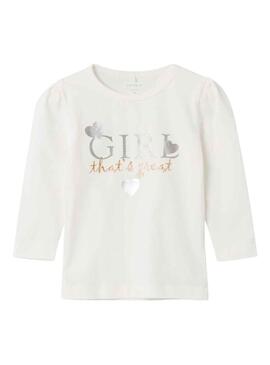 T-Shirt Name It Sias Bianco per Bambina