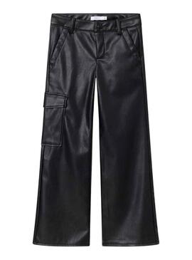 Pantaloni Name It Salli Wide Cargo Nero per Bambina