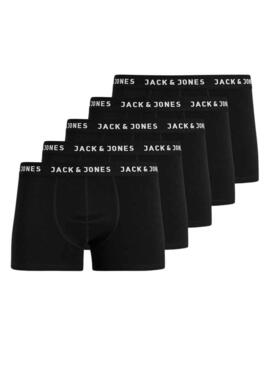 Pack 5 Boxers Jack & Jones Jachuey Nero Bambino