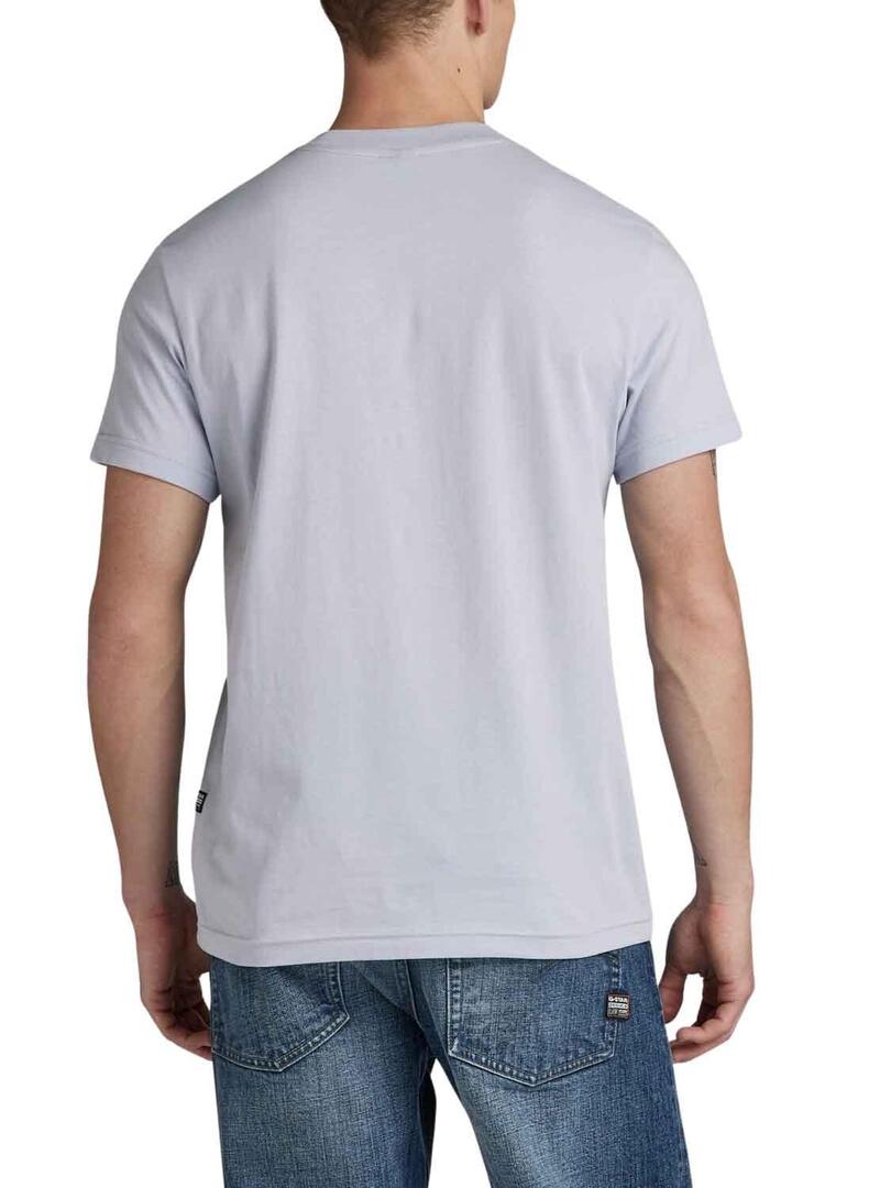 T-Shirt G-Star Multi Badge Grigio per Uomo