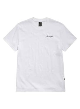 T-Shirt G-Star Multi Graphic Bianco per Uomo