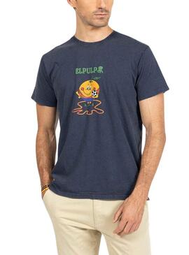 T-Shirt El Pulpo Naranjito RFEF Blu Navy Uomo