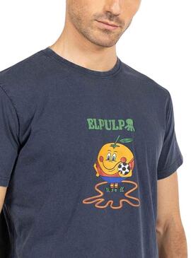 T-Shirt El Pulpo Naranjito RFEF Blu Navy Uomo