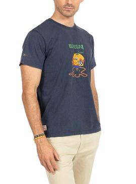 T-Shirt El Pulpo Naranjito RFEF Blu Navy Uomo