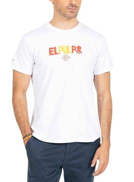 T-Shirt El Pulpo Scritta RFEF Bianco Uomo