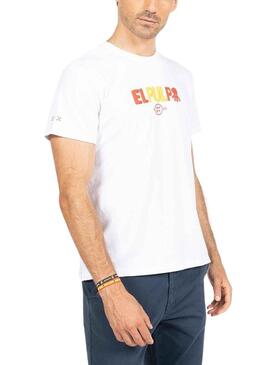 T-Shirt El Pulpo Scritta RFEF Bianco Uomo