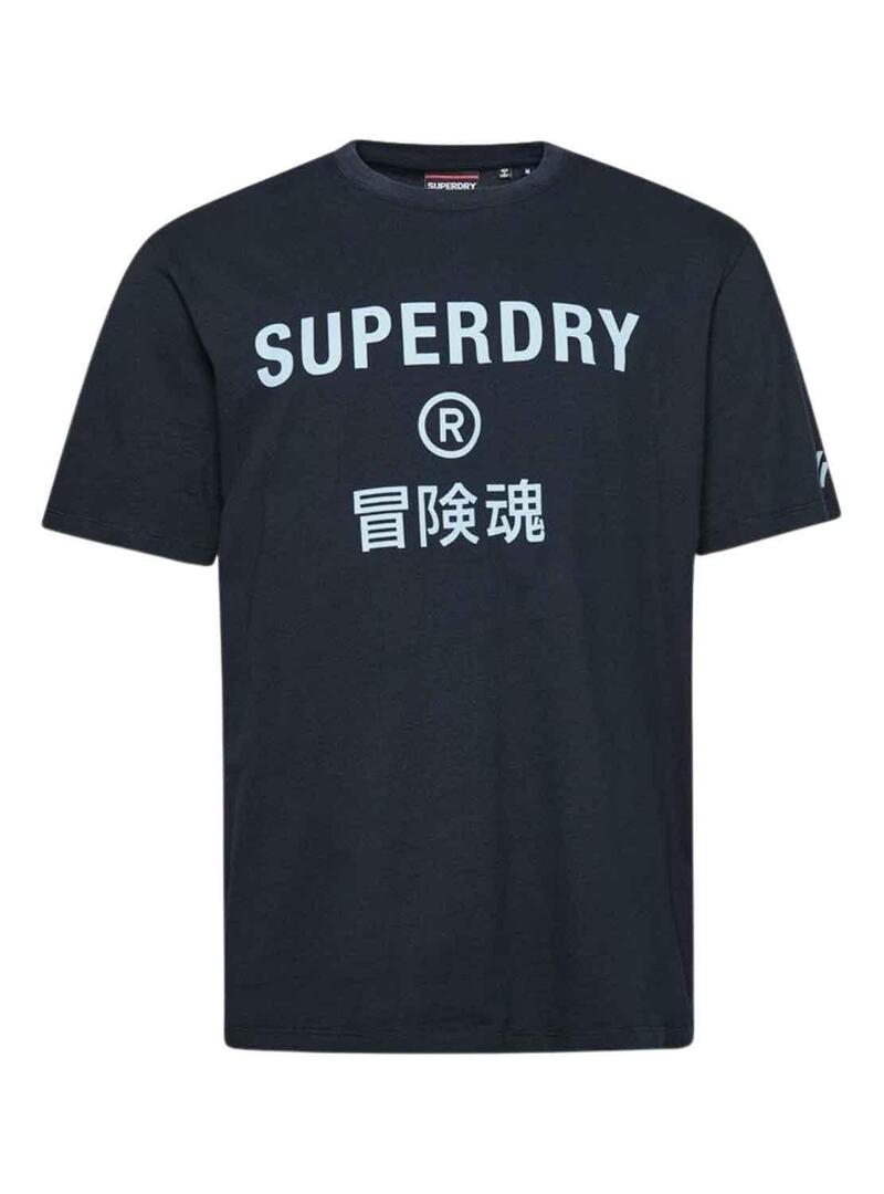 T-Shirt Superdry Code Core Sport Blu Navy Uomo