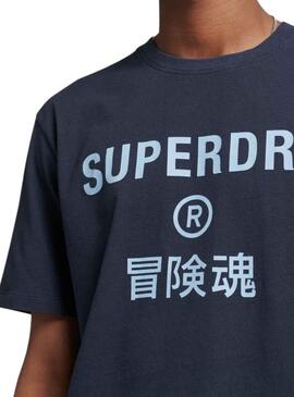 T-Shirt Superdry Code Core Sport Blu Navy Uomo