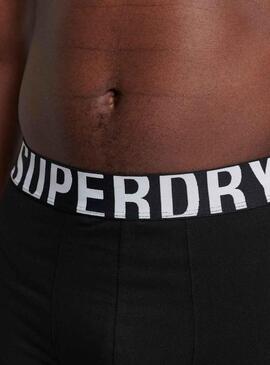 Mutande Superdry Doppio Logo Nero per Uomo