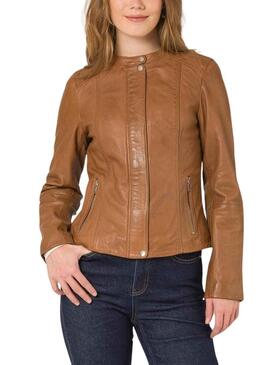 Giubbotto Name It Cuero Marrone per Donna