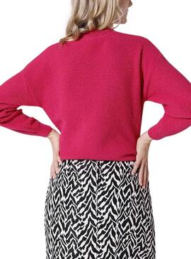 Pullover Naf Naf Bozze rosa per Donna