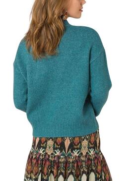 Pullover Naf Naf Celadon Verde per Donna