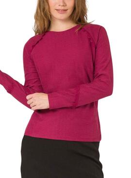 T-Shirt Naf Naf Parma Fucsia per Donna