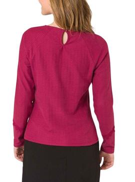 T-Shirt Naf Naf Parma Fucsia per Donna