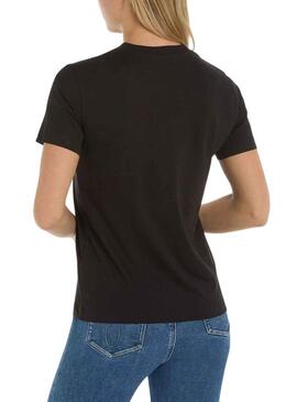 T-Shirt Calvin Klein Institutional Nero Donna