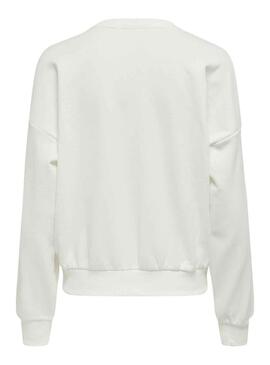 Felpa Only Runa Bianco per Donna