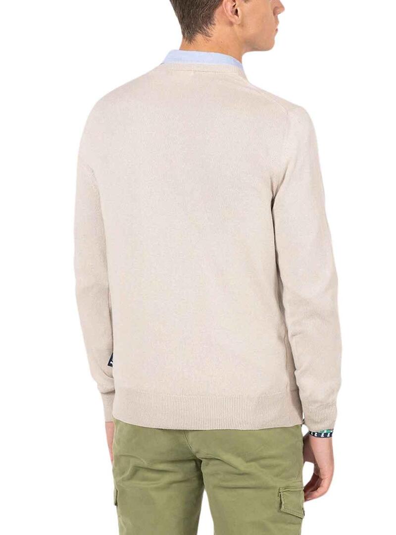 Pullover El Pulpo Arizona Beige per Uomo