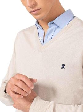 Pullover El Pulpo Arizona Beige per Uomo