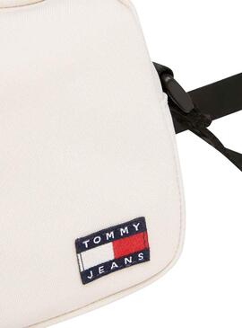 Borsa Tommy Jeans Quotidiano Crossover Bianco Donna