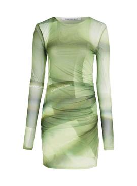 Vestito Calvin Klein Illuminato Verde Donna