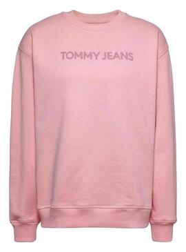 Felpa Tommy Jeans Relaxed Classic Rosa Donna