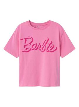 T-Shirt Name It Dalina Barbie Rosa per Bambina
