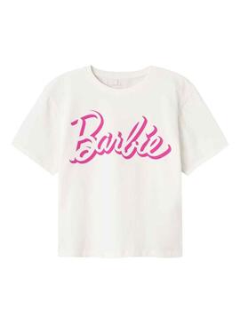 T-Shirt Name It Dalina Barbie Bianco per Bambina