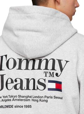 Felpa Tommy Jeans Reg Modern Grigio Uomo