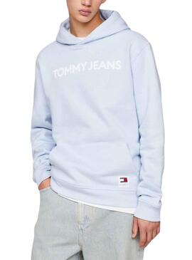 Felpa Tommy Jeans Reg Bold Blu per Uomo