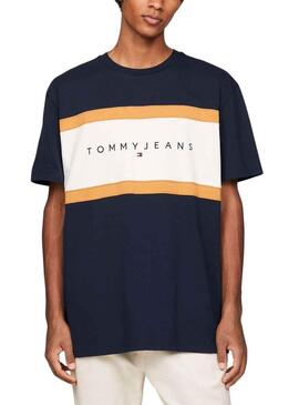 T-Shirt Tommy Jeans Reg Cut Blu Navy per Uomo