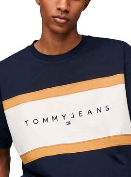 T-Shirt Tommy Jeans Reg Cut Blu Navy per Uomo