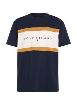 T-Shirt Tommy Jeans Reg Cut Blu Navy per Uomo