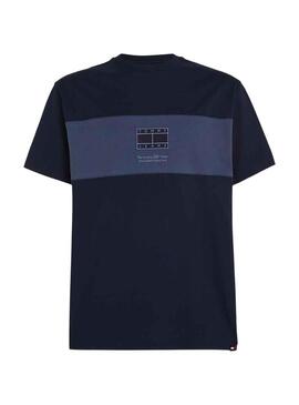T-Shirt Tommy Jeans Reg Tonal Blu Navy Uomo