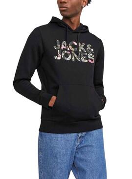 Felpa Jack & Jones Jeff Nero per Uomo