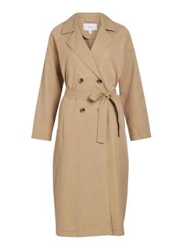 Trincea Vila Vijancine Largo Beige per Donna